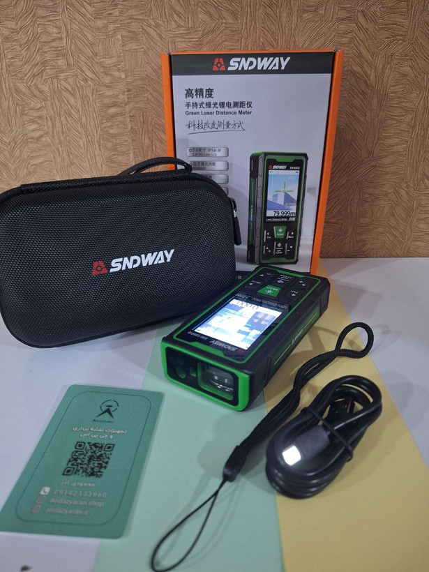 متر لیزری SNDWAY SW-120GQدوربین دار